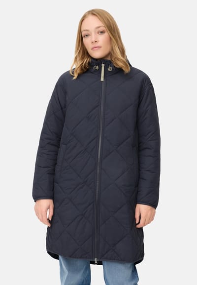 camel active Waterafstotende parka met tweewegritssluiting - Maat womenswear-34 - Donkerblauw