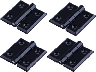 Robuuste Deurhengsels - 4 Stuks Zwarte Hardware voor Keuken- en Kastdeuren, 60x60x6mm, Duurzaam en Corrosiebestendig