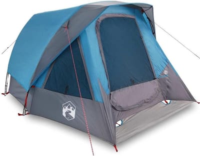 Familietent - Campingtent Tent - Kamperen en Outdoor - Waterdicht met Mesh - 6 personen - Blauw