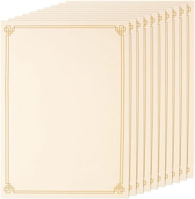 Blanko certificaatpapier voor afdrukken en sjablonen - 15 vellen voor erkenningsdocumenten, schrijfbaar en printbaar voor diverse leeftijdsgroepen