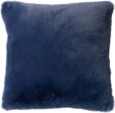 Dutch Decor ZAYA - Kussenhoes 45x45 cm - bontlook - effen kleur - Insignia Blue - donkerblauw - met rits - zonder binnenkussen
