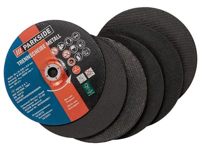 PARKSIDE® doorslijp- en voorbewerkingsbladen Haakse Slijper 230mm , 6 stuks - Materiaal: hoofdschild: staal Aantal omwentelingen: max. 6600 min⁻¹ / max. 80 m / s Bijzonderheden: ontworpen voor standaard haakse slijpers, incl. Bosch, Black & Decker