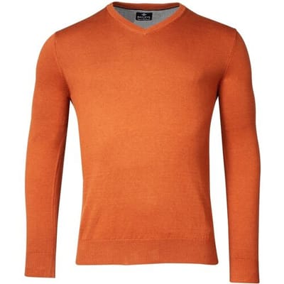 Baileys Trui Cotton Uni V-Neck Single Knit Donker Goud / male