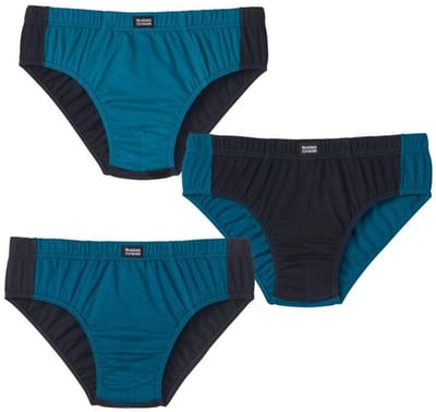 ATLAS FOR MEN - Set van 3 tweekleurige onderbroeken van katoen - Heren - Verkrijgbaar in grote maten - M