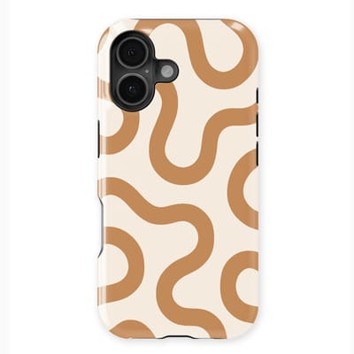 DripCase Motion Flow Tough Hoesje geschikt voor iPhone 17 | Backcover met Mag | Trendy Design | Valbescherming | Warm Whisper