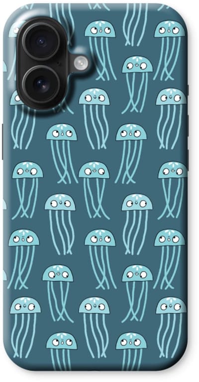 Case Company® - Hoesje geschikt voor iPhone 16 hoesje - Kwallie - Tough Case - Maximale Bescherming alle Kanten en Schermrand