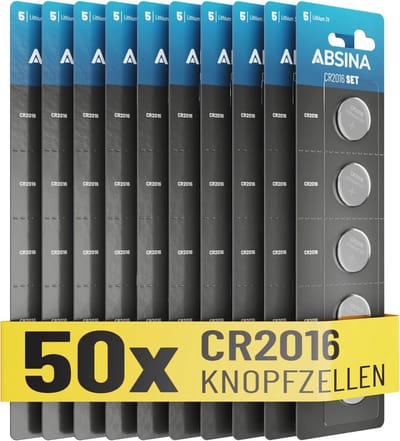 Knoopcel 3V CR2016 - Lithium batterij voor diverse toepassingen, lekvrij en lange houdbaarheid