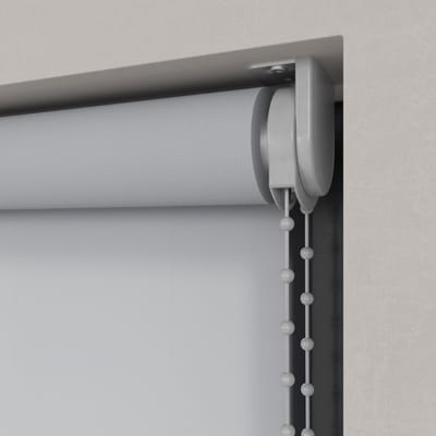 Dutchblinds Rolgordijn - lichtdoorlatend - Licht Grijs - 45x190cm - Raamdecoratie op maat