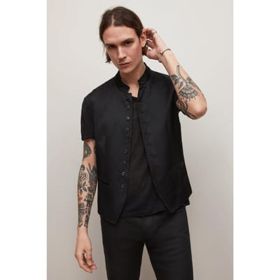 John Varvatos Multi Button Front Closur Black Maat: 50 | Lichte Jassen Outlet | Heren | Zwart