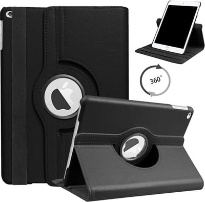 HB Hoes Geschikt voor Apple iPad 10.2 (2019) - Draaibare Tablet Book Cover - Zwart