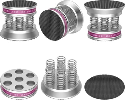High-end luidsprekervoeten trilingsdempers - 4 stuks aluminium en antislip rubber