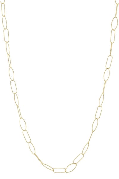 Bijoutheek Collier Lang Schakels Geometrisch Goud