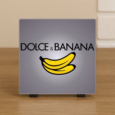 Wenstegel Banana – Grappige Cadeau Tegel – Spreuktegel – Stijlvolle Woondecoratie met Boodschap – Trendy nu– Hip trendy tegeltje – Cadeau – Zomaar – Deco