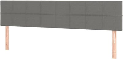 Hoofdborden Set - Bedonderdelen Hoofdeinde - Bedombouw Completeren - Verstelbare Hoogte - 2 st 90x5x78/88 cm - Donkergrijs