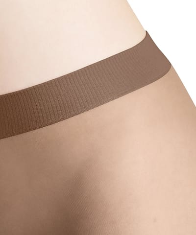 FALKE Invisible Deluxe eenkleurig materiaal transparant 8 DEN panty dames bruin - maat S