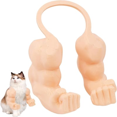 3D Geprinte Kattenkostuum Accessoires met Spierarmen, Creatieve Interactieve Halloween Outfit voor Huisdieren
