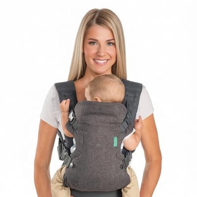 4-in-1 Ergonomische Draagzak voor Baby en Peuter - 4 Draagposities, 3,6 tot 14,5 kg - Grijs