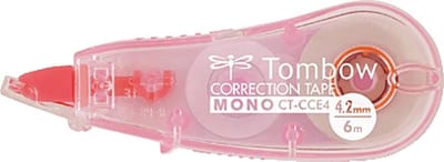 Mini Correctieroller voor Snelle Correcties - 4,2 mm x 6 m, Transparant Roze