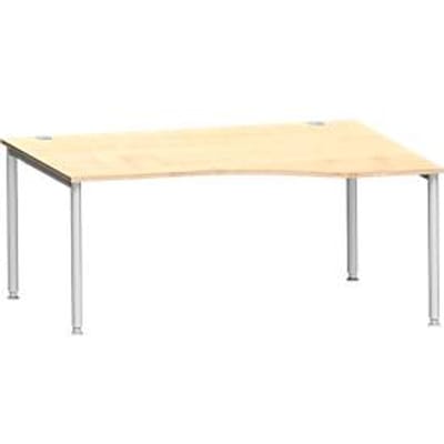 Schäfer Shop  Genius Bureautafel in vrije vorm MODENA FLEX, aanbouw rechts B 1800 mm esdoorn