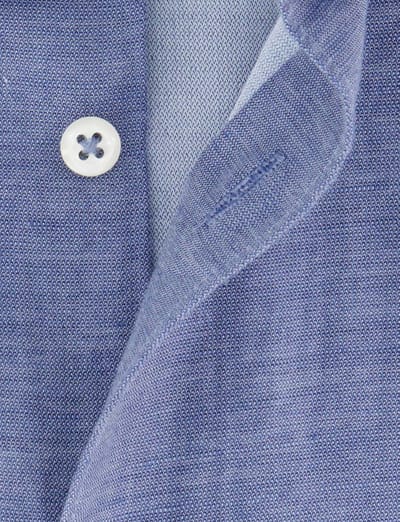 Eterna overhemd korte mouw blauw