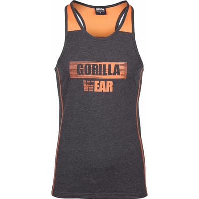 Gorilla Wear Wallace Tank Top - Grijs/Oranje - S
