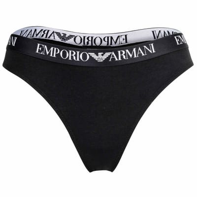 Emporio Armani Ew000402_af13033 Tanga 2 Eenheden Zwart XS Vrouw