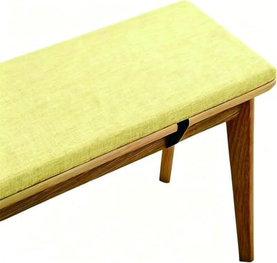 Bankkussen Dik - Zitkussen - Buiten Ontspannen - Antislip met Banden - 20x72 inch - Geel