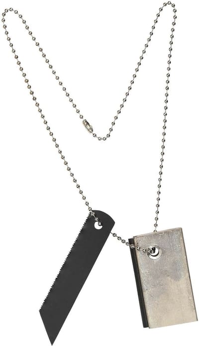 Fosco Firestarter - magnesium blok aan ketting - vuursteen - vuurstarter - outdoor/preppen