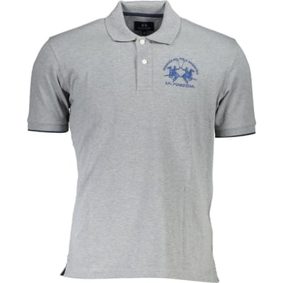 La Martina Grigio Katoenen Heren Polo