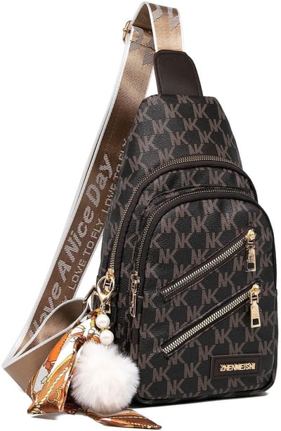 Dailygoods - Long Keeper Cross Body Sling Bag voor Vrouwen Lederen Borst Tas Kleine Crossbody Rugzak Schoudertas Fietsen Wandelen Reizen Dagrugzak Mode Schoudertas