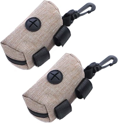 Set van 2 dispensers voor hondenpoepzakjes, houder voor hondenpoepzakjes, draagbare dispenser voor hondenpoepzakjes, geschikt voor elke hondenriem om te wandelen