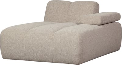 WOOOD Mojo Chaise Longue Elementenbank Rechts - Bouclé - Beige
