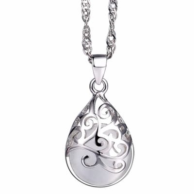 Ketting - Charlize-Zilver- Wit - Charme Bijoux