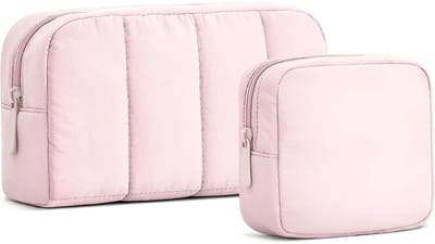 Toilettas en Make-uptas set - Roze - Cosmetische organizer voor dames - Waterdicht - Ruime opbergruimte - Reizen of badkamer en slaapkamer organisatie - Opbergtas met rits voor verzorgingsproducten en makeup