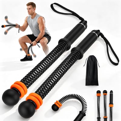 Rope Fitnessapparaat voor HIIT-training, draagbaar, 2 verstelbare vechttouwen, zonder touw voor boksen en training, antislip rubberen handgreep, voor binnen en buiten, sterkte