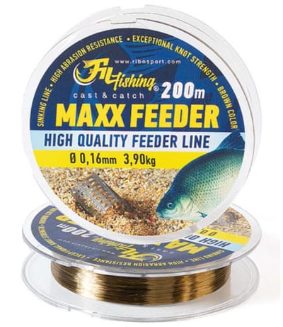 Fil MAXX Feeder - 0.16mm - 3.9kg - 200m - HQ Feeder Vislijn - Zinkend - Bruin - Nylon Witvis lijn - Method & Feeder Vissen