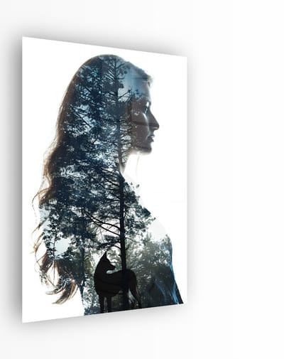 Indoorart - Glasschilderij Natuurlijke Ziel 40x60 CM - Afbeelding op plexiglas - Inclusief montagemateriaal