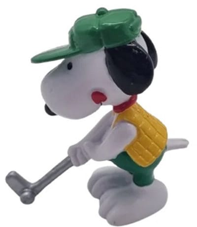 Golfer - Snoopy / Peanuts - speelfiguurtje en taarttopper - Schleich - ca. 7 cm