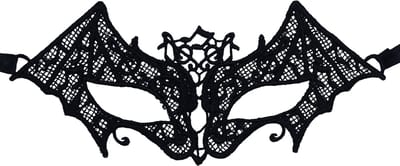 Miresa Verkleedmasker vleermuis - Zwart kant - MM069