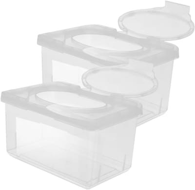 Babydoekjes Dispenser - Navulbare Organizer - Babykamer Opbergen - Draagbaar Lichtgewicht - 1850 ml Inhoud - Transparant