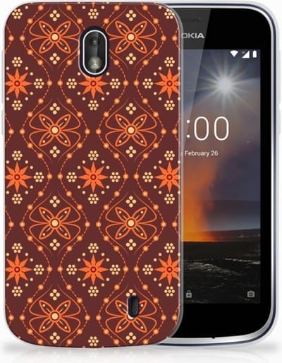 Nokia 1 TPU bumper Batik Brown