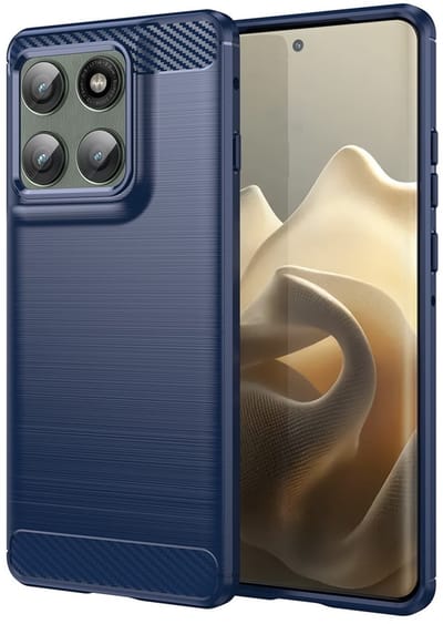 Coverup Hoesje - Geschikt voor Motorola Edge 60 Pro Hoesje - Coverup Armor Brushed TPU Back Cover - Blauw