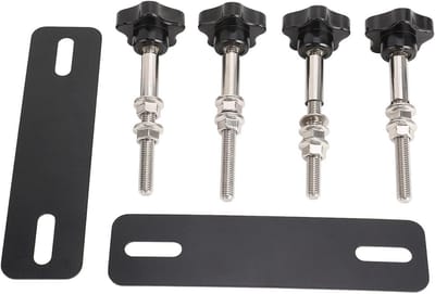 Tractiebord Montage Kit - Herstelbord Houder - Voertuig Herstel - Universele Gatafstand - M10 x 140 mm - Chroom