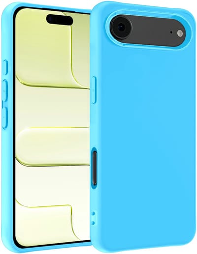 Hoesje - Geschikt voor Apple iPhone Air - Sterk & Shockproof - Hoes Cover - Siliconen Case - Telefoonhoesjes - Lichtblauw