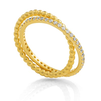 Orphelia 'Everest' Dames 925 Sterling Zilveren Ring - Goud ZR-7542/G