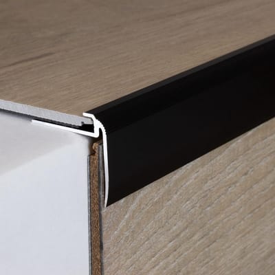 Afwerkprofiel Trapprofiel Geanodiseerd Aluminium Donker Brons 1000 mm Voorgeboord