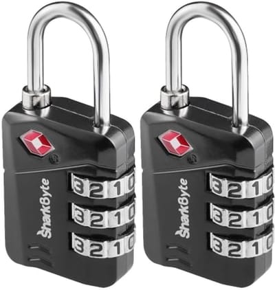 Goedgekeurde TSA Bagagesloten - 3-Cijferig Combinatie Hangslot voor Koffers en Tas