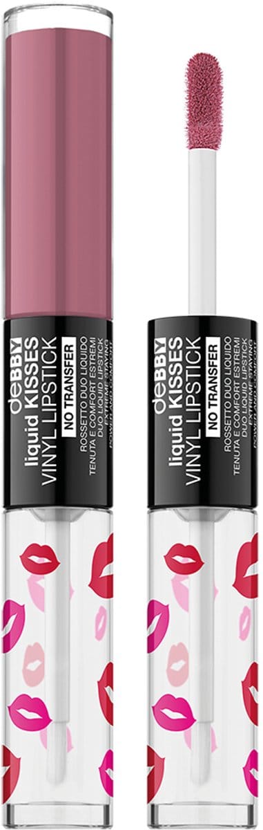 deBBY Liquid Kisses Vinyl Lipstick, Roze, Rose Dust, 1 kleuren, Kleurend, Glans, Vloeistof