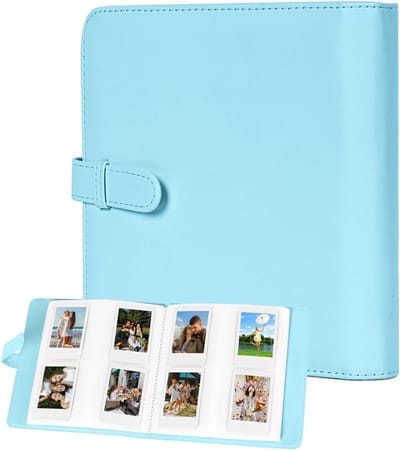 Vierkante Fotoalbum met 288 Compartimenten voor Fujifilm Instax Square Camera's - Perfect voor Herinneringen, Foto-opslag en Creatieve Projecten (Blauw)