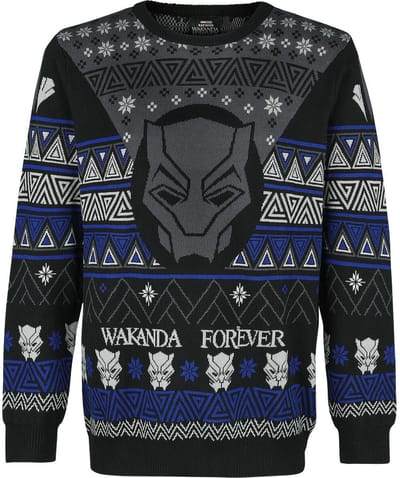 Black Panther Wakanda Forever Heren Christmas jumper - meerkleurig - XXL
